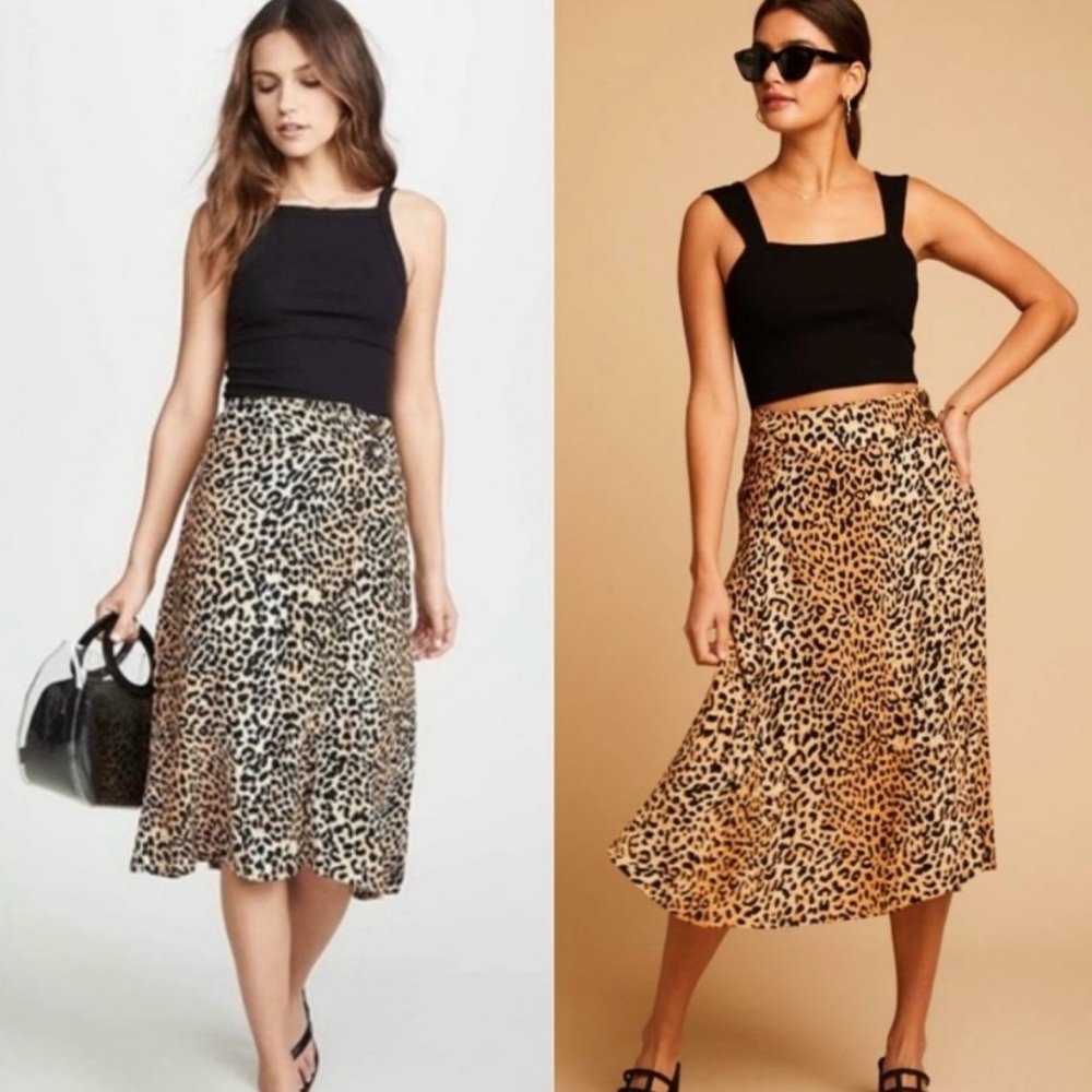 Faithful the Brand leopard midi skirt